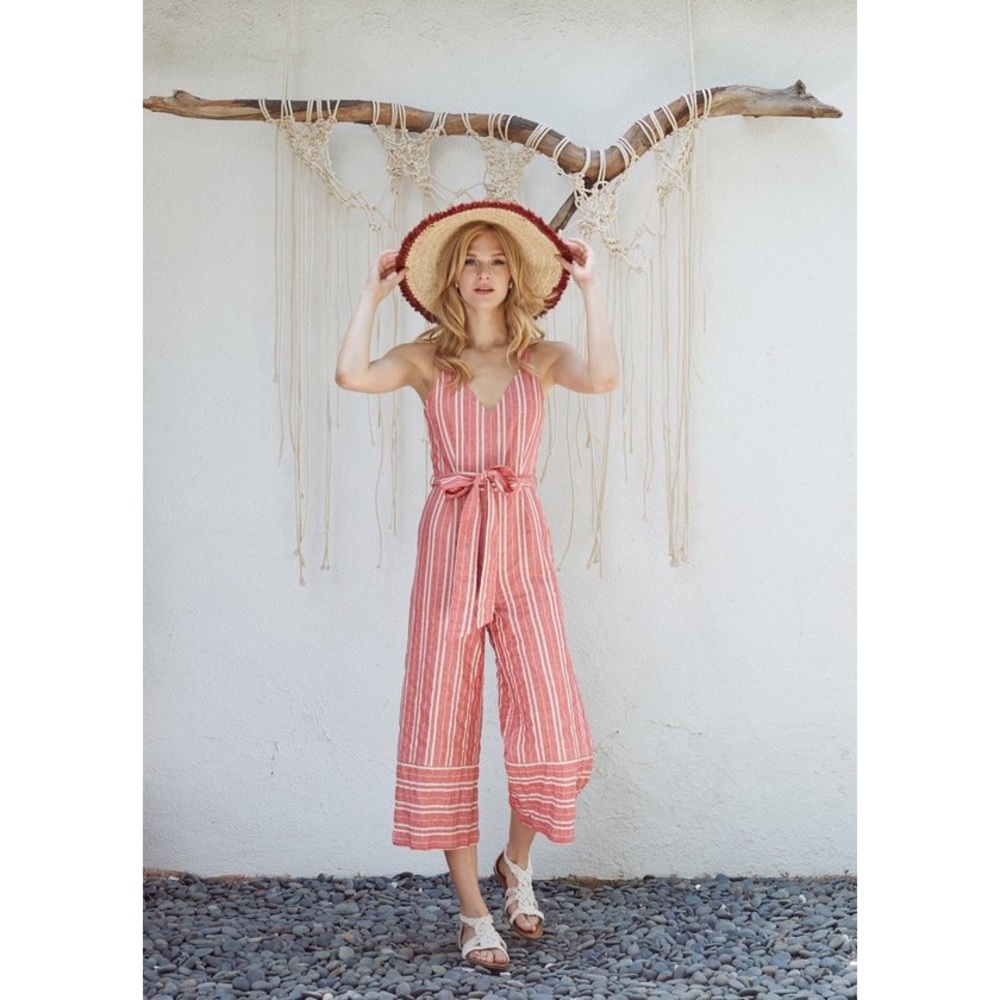 Lost + Wander Robin Striped Wide-Leg Jumpsuit